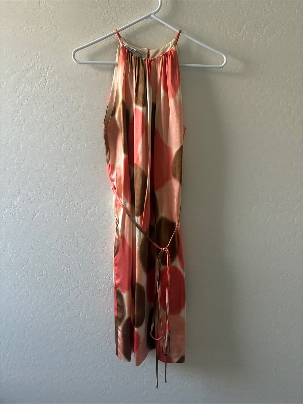 Vintage Maggy London Silk Halter Dress Y2K